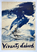 Zao Wou-ki Original Lithographieplakat 1968 signiert -Abstrakte Kunst Abstraktion