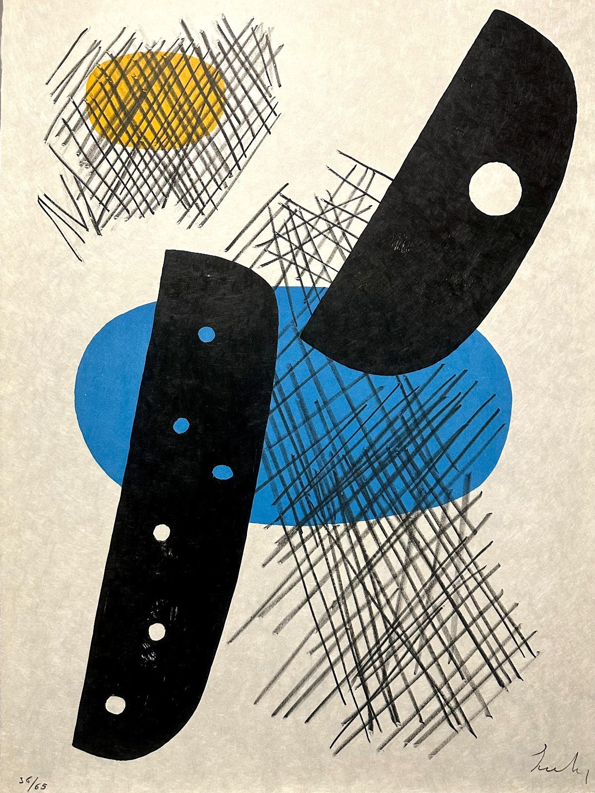 Berto Lardera, Lithographie originale, 1970