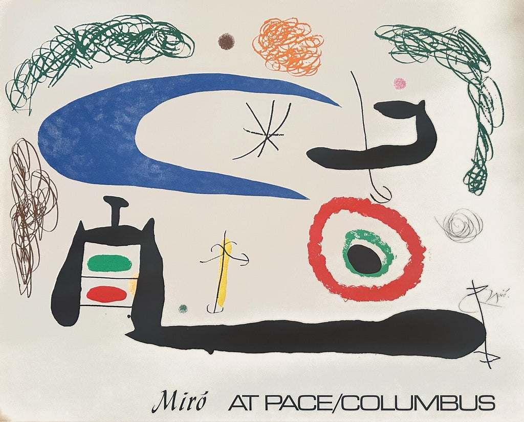 Joan Miró - Lithografieplakat - At Pace Colombus - Moderne Kunst - Abstrakt