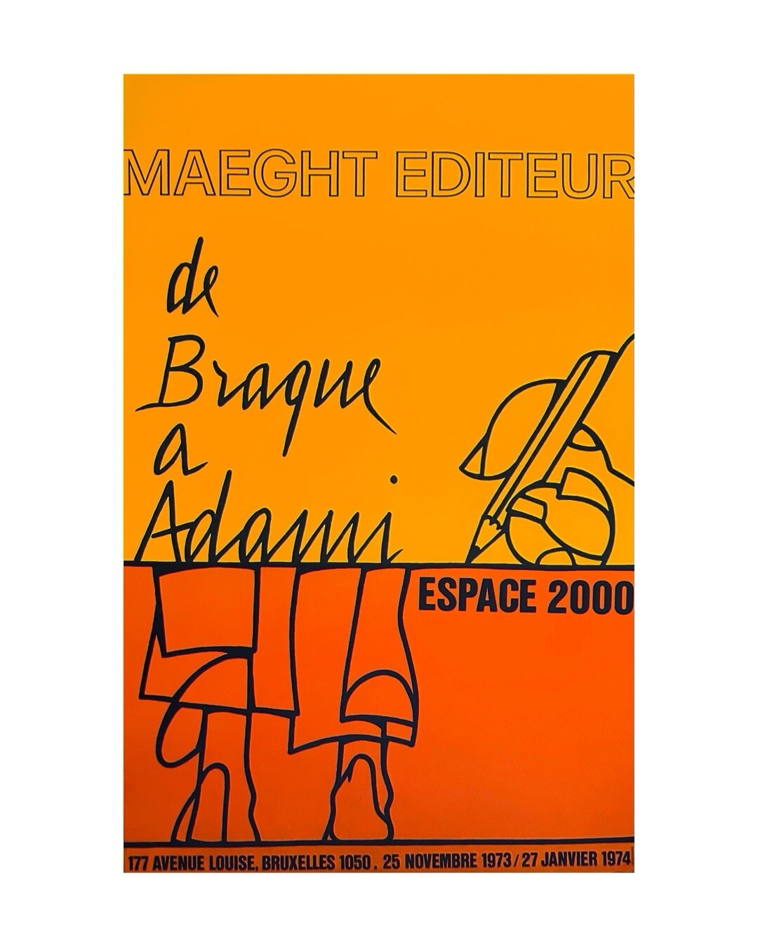 Valerio Adami, Affiche, lithographie, 1973