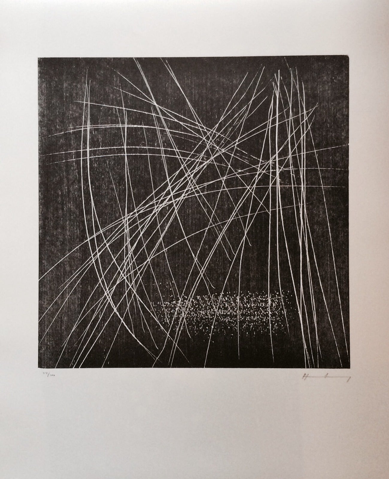 Hans Hartung, Gravure originale, 1973