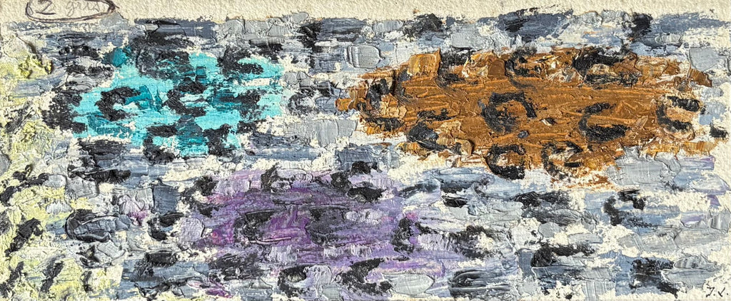 Jean Legros, Gouache auf Karton 1961 Atelierstempel geometrische Abstraktion