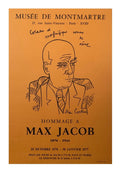 Jean Cocteau, Hommage à Max Jacob - Originales Lithografieplakat 1976