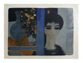 André Minaux Original-Lithographie Lyrische Abstraktion