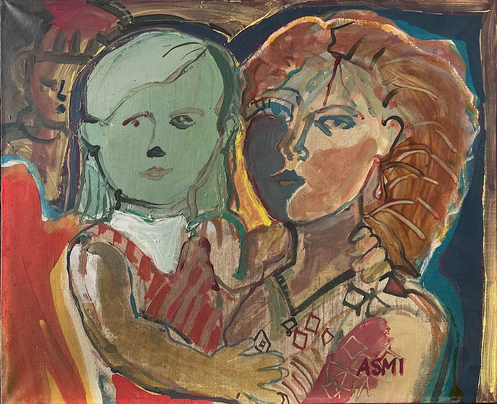 Anna Smidowicz-Tokarska, Acrylique sur toile, 1970