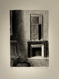 Jean-Baptiste Sécheret Lithografie signiert, postmoderne architektonische Figuration