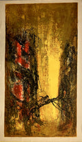 Lebadang Original-Lithographie signiert abstrakte Kunst Vietnam-Kunst