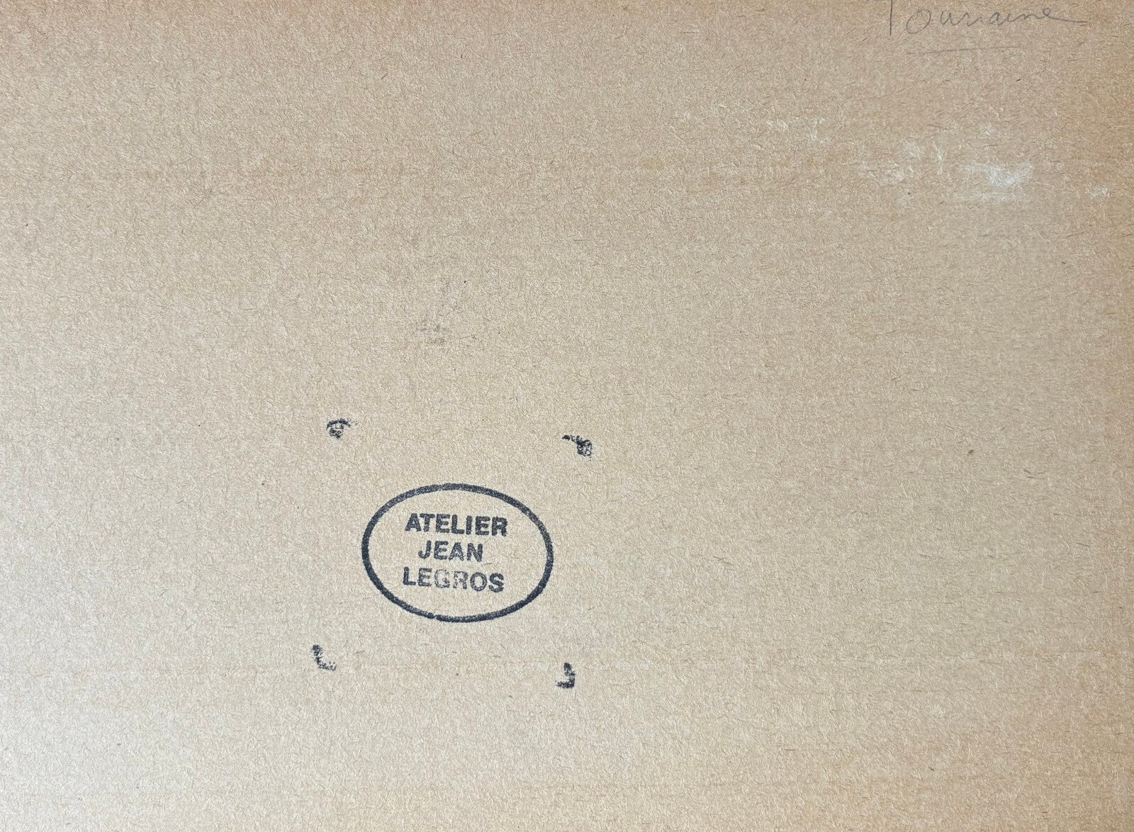 Jean Legros, Gouache auf Karton 1961 Atelierstempel geometrische Abstraktion
