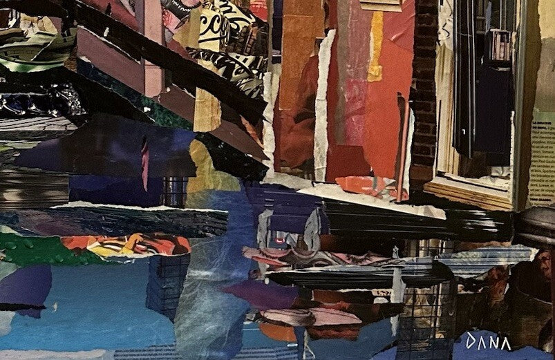 André Didier Dana, Collage sur toile, 1979
