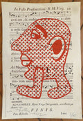 Yvon Taillandier Siebdruck signiert freie Figuration Kunst Musik Antiphonar