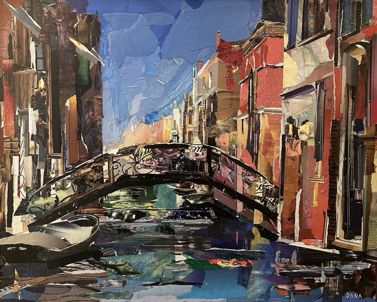 André Didier Dana, Collage sur toile, 1979