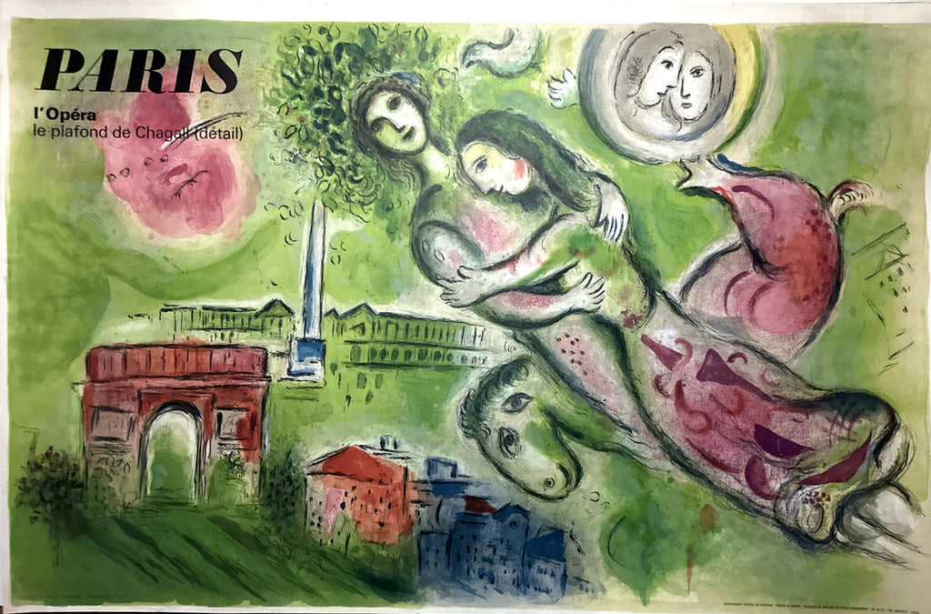 Marc Chagall  Affiche originale lithographie 1964  « Romeo et Juliette » Sorlier