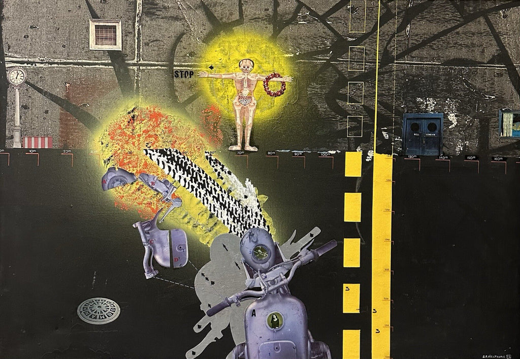 Jean-Pierre Vielfaure Mischtechnik auf Leinwand Signiert, 1972, Zeitgenössische Kunst