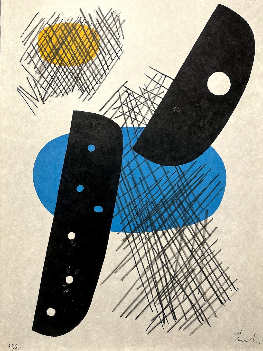 Berto Lardera, Lithographie originale, 1970
