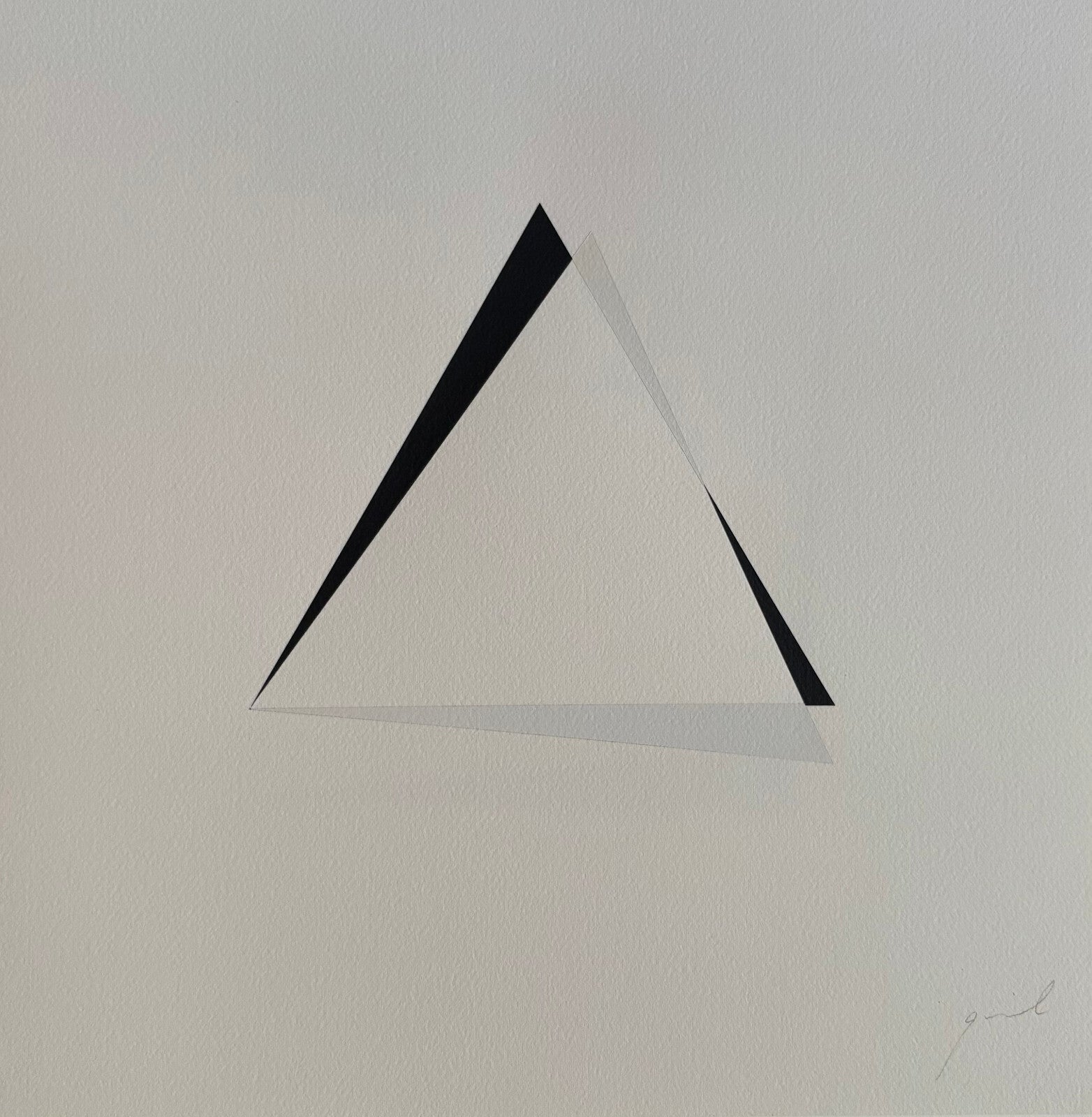 Gaël Bourmaud Triptyque de trois acrylique signées, 2013, art géométrique