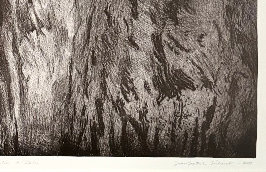 Jean-Baptiste Sécheret Lithographie signierte postmoderne Architekturfiguration