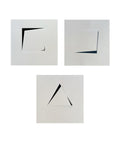 Gaël Bourmaud Triptyque de trois acrylique signées, 2013, art géométrique