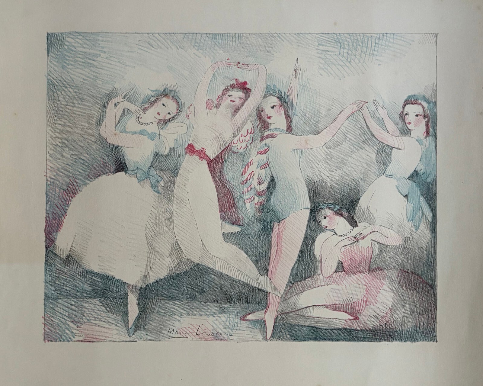 Marie Laurencin Lithographie, signiert, Kubismus, Lyrisch, Fauvismus, dekorative Kunst