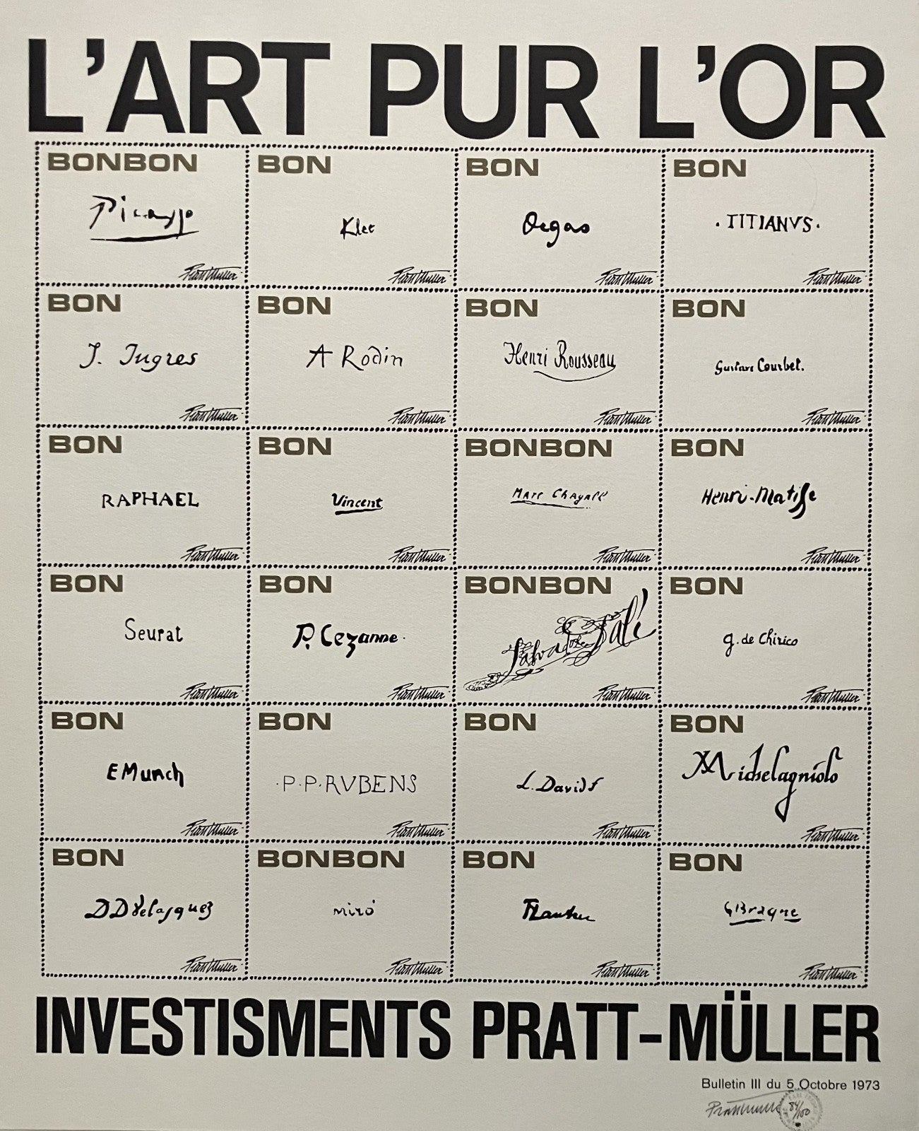 Carl Fredrik Reutersward, Sérigraphie originale, 1970