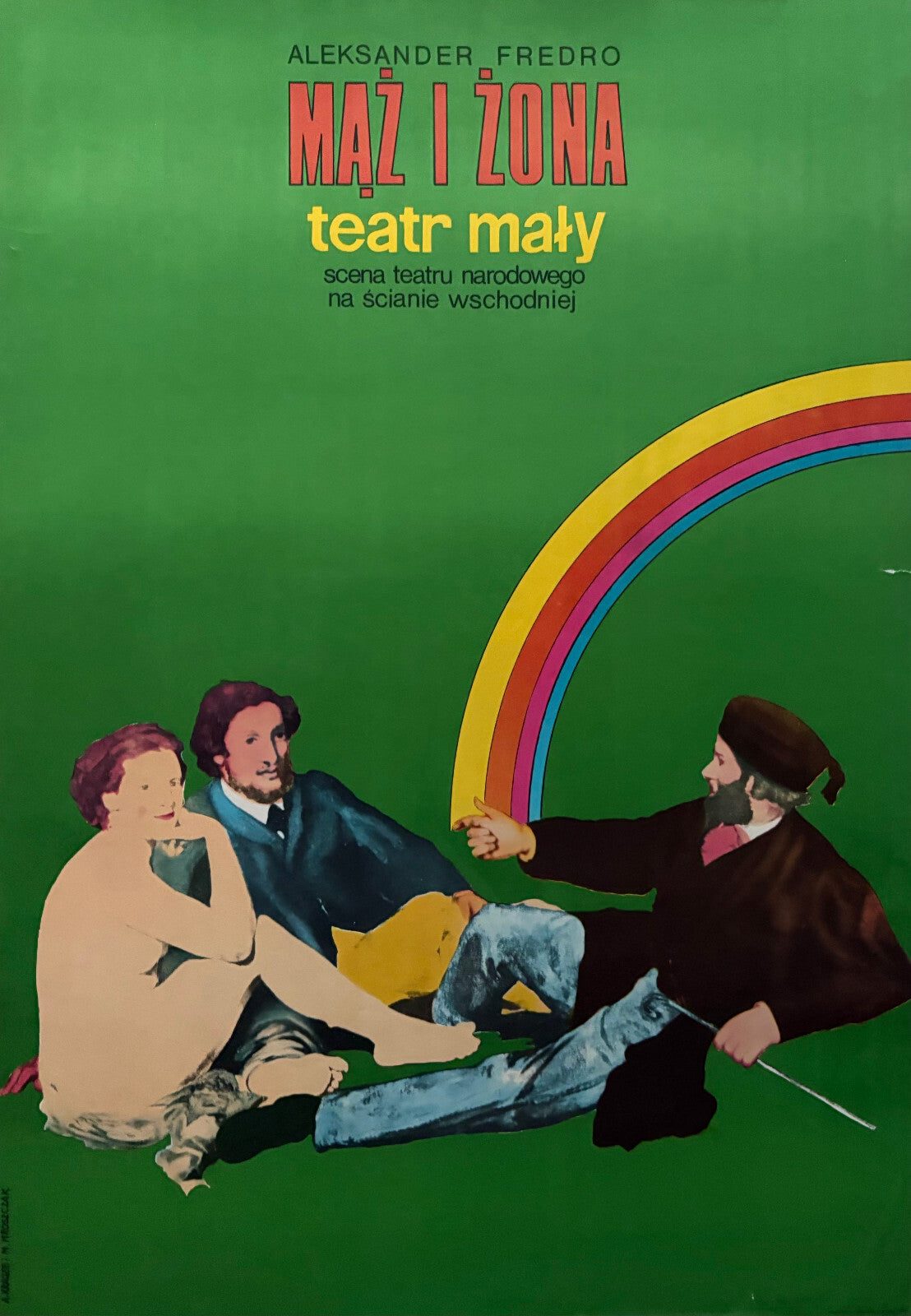 Mroszczak, Krauze Plakat 1970, "Maz I Zona", Theater "Maly", Grafik Polen
