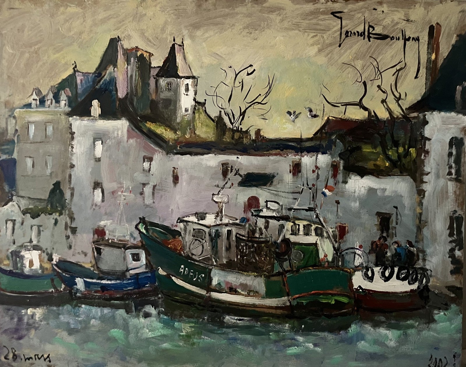 Gérard Boulfray, Huile sur panneau, 1990