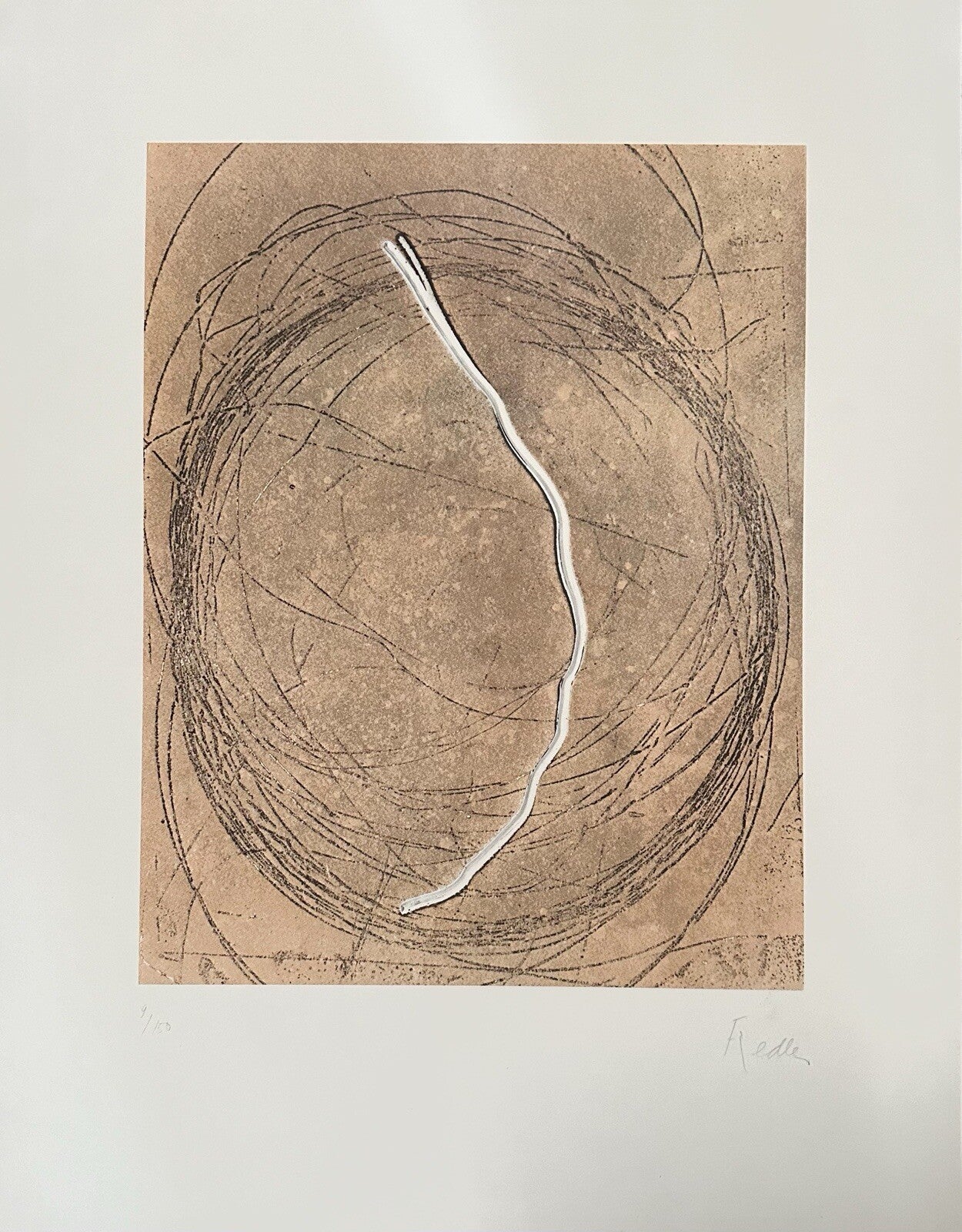 François Fiedler, Lithographie, Lyrische Abstraktion abstrakte Kunst Abstract Art