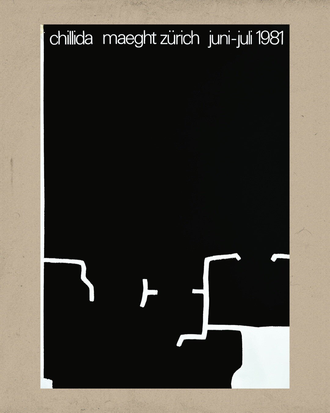 Eduardo Chillida, Affiche originale, 1981