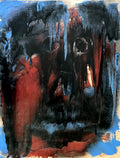 Aline Gagnaire Öl auf Papier, signiert, Surrealismus, abstrakte Kunst, Abstraktion, Kunst