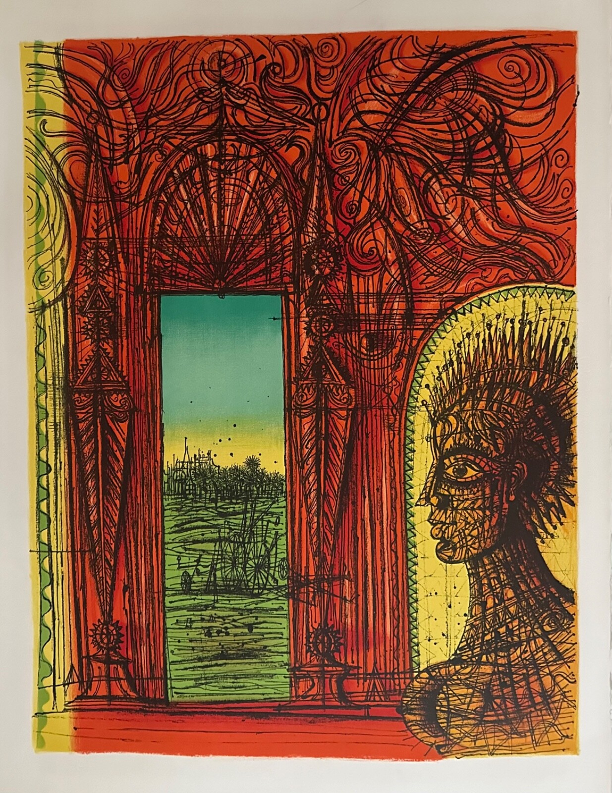 Jean Carzou, Lithographie originale, 1970