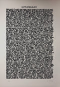 Cozette de Charmoy signierte Serigraphie abstrakte Kunst Lettrismus Battlefieldlist Kunst