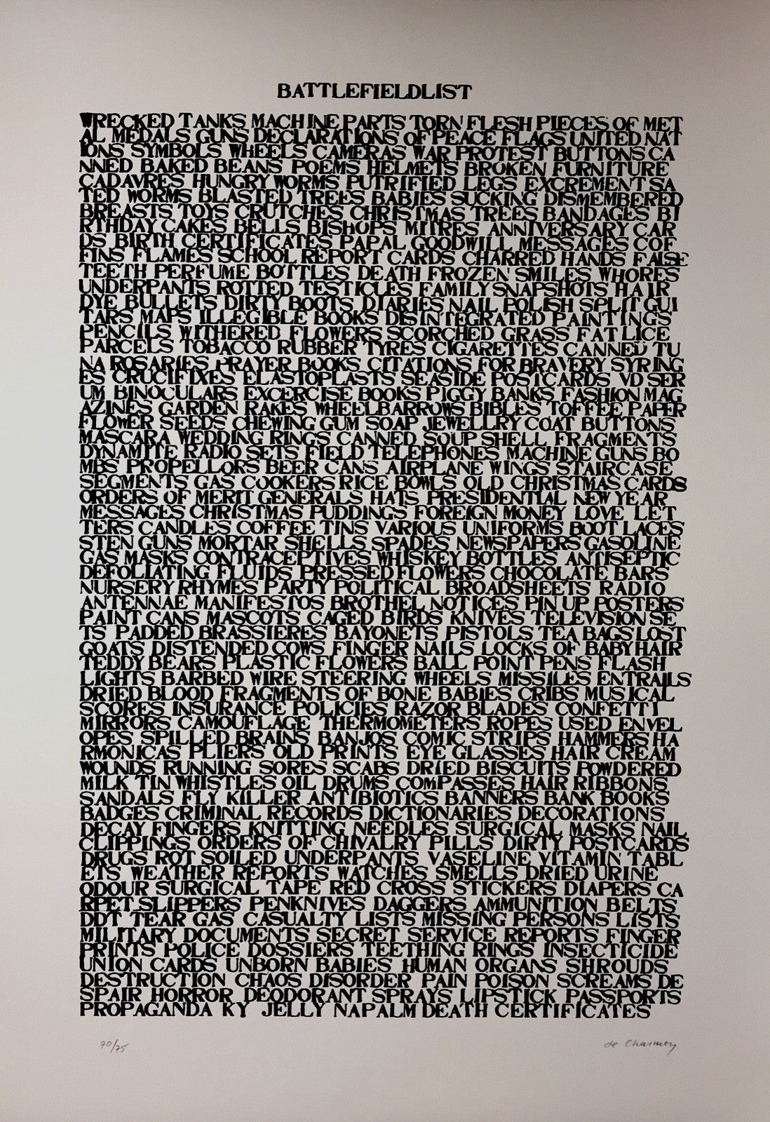 Cozette de Charmoy, Sérigraphie, 1990