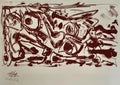 Antonio Saura Lithografie signiert 1962 Informelle Kunst El Paso Erbe von Goya
