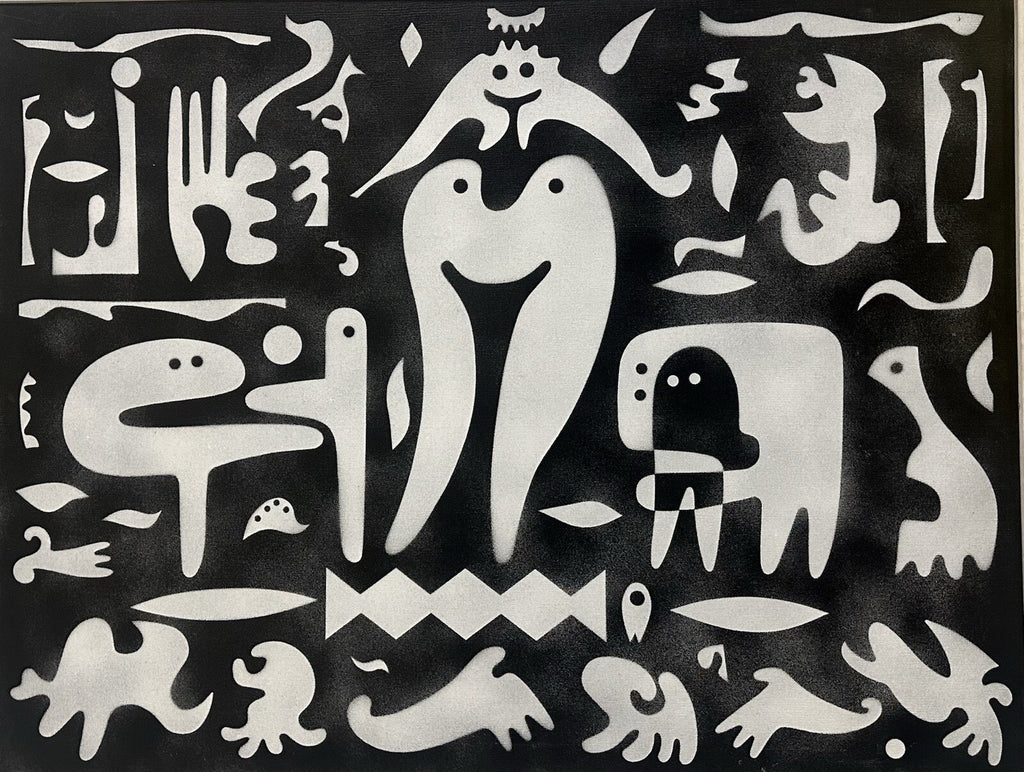 Ervin Neuhaus huile sur toile signée, 1976 Abstraction Lyrique Surréalisme