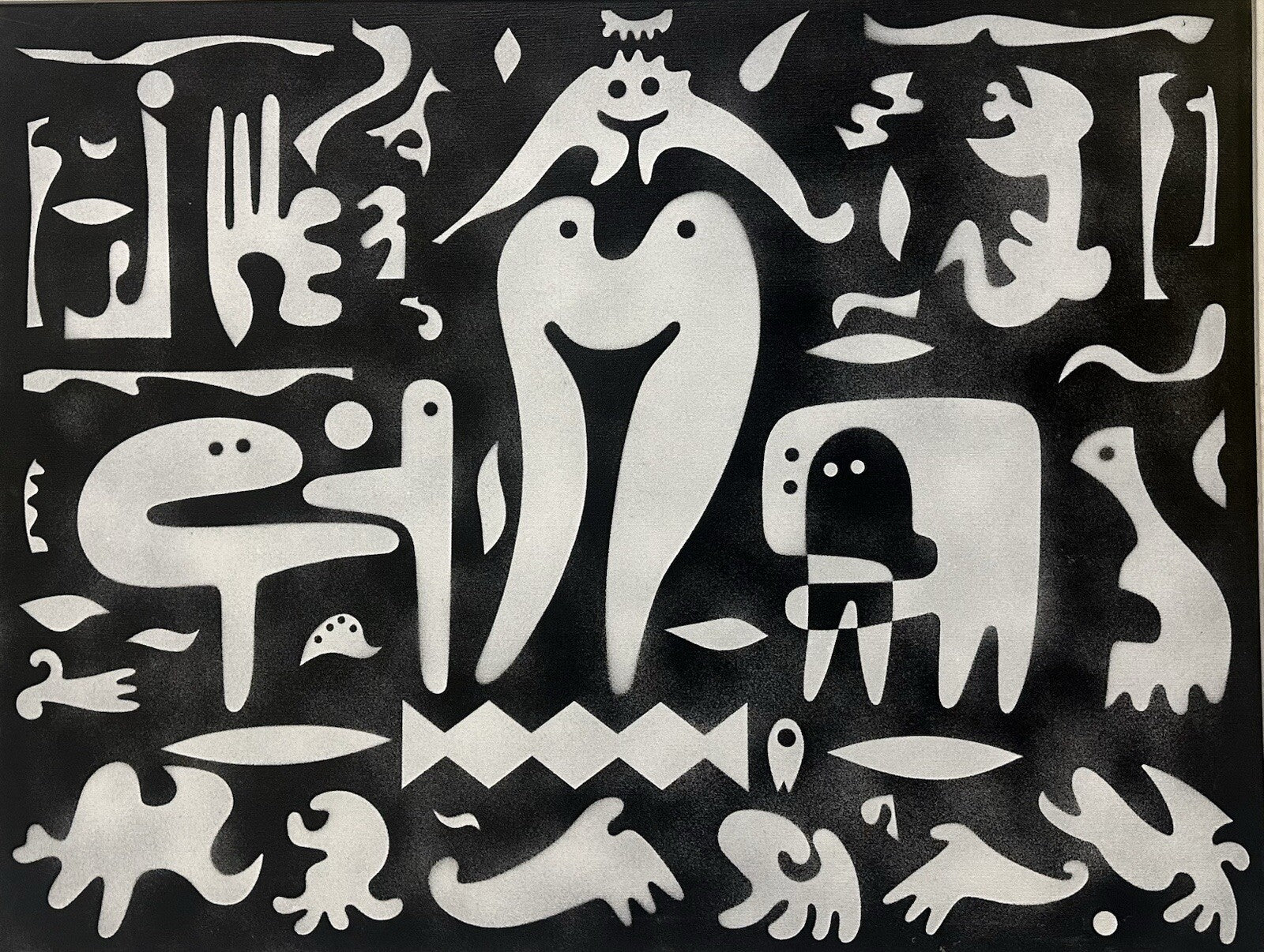 Ervin Neuhaus huile sur toile signée, 1976 Abstraction Lyrique Surréalisme