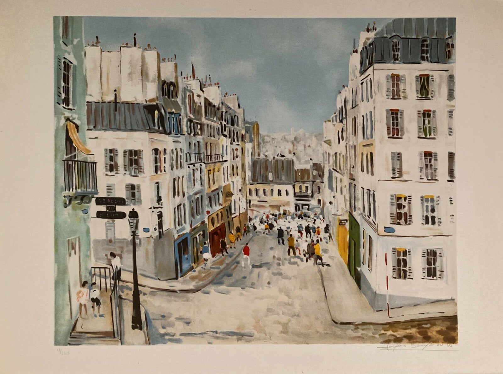 Jacques Bouyssou Lithographie signiert Impressionismus moderne Kunst