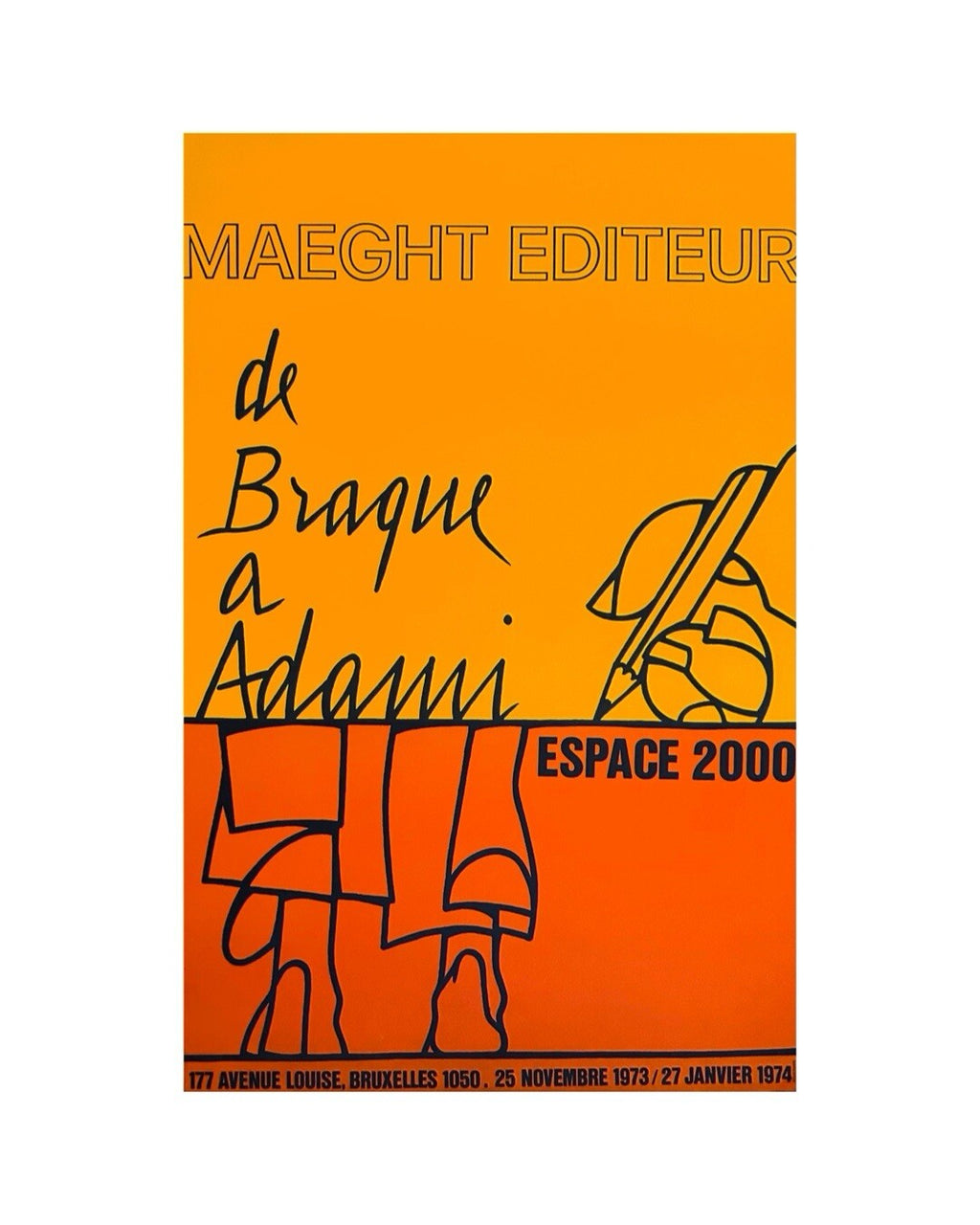 Adami Valerio, Originallithografieplakat, 1973, Pop Art