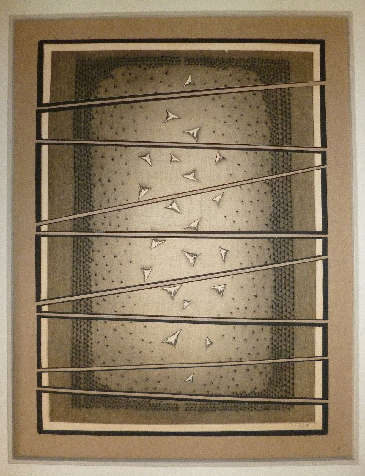 Arthur Luis Piza signierte Collage abstrakte kinetische Kunst La Hune Brasilien