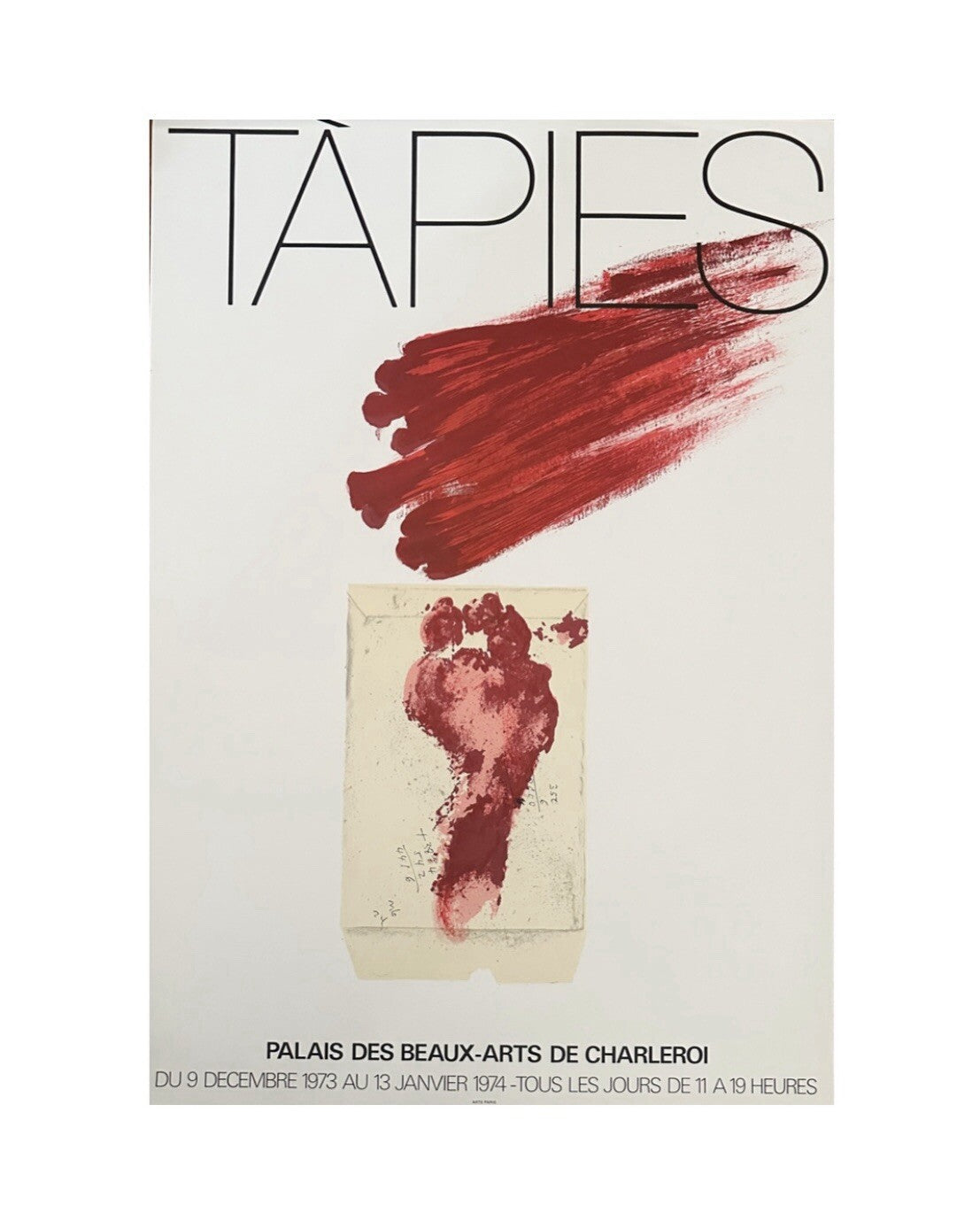Antoni Tàpies - Lithografieplakat, 1973 - Informelle Kunst