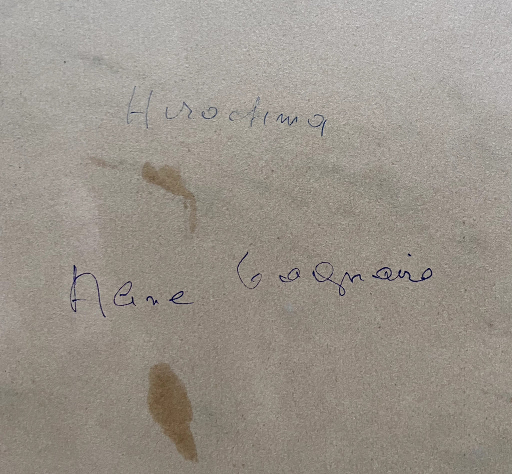 Aline Gagnaire Öl auf Papier, signiert, Surrealismus, abstrakte Kunst, Abstraktion, Kunst