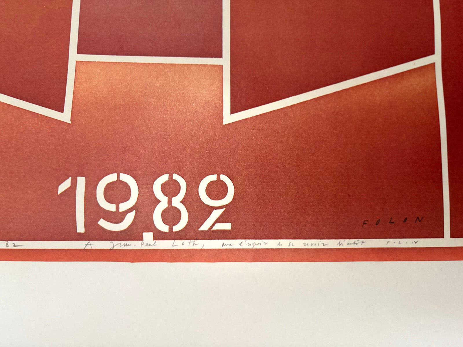 Jean-Michel Folon, Affiche, lithographie, 1982