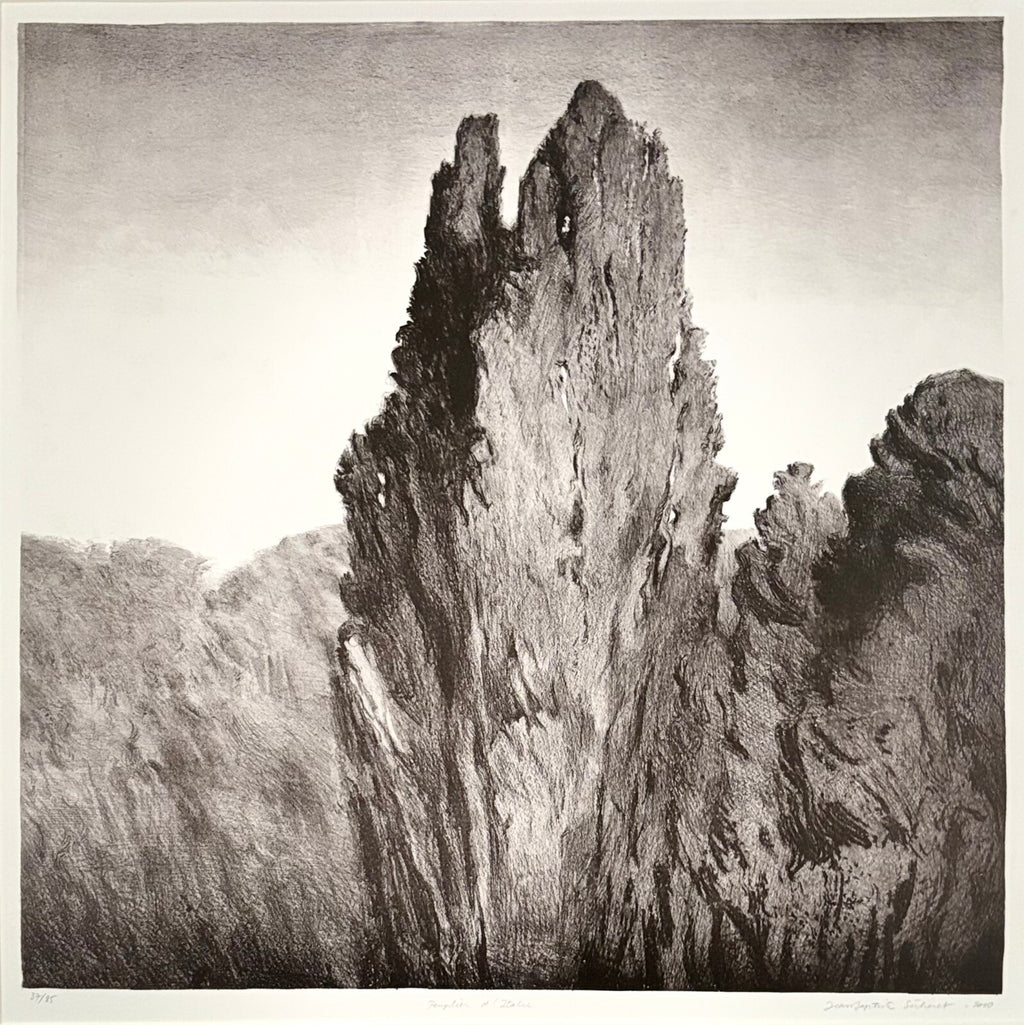 Jean-Baptiste Sécheret Lithographie signierte postmoderne Architekturfiguration