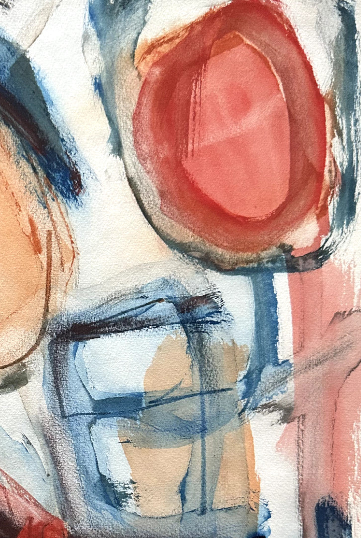 Guido Llinas Encre et aquarelle signée 1977 Los Once · Abstraction cubaine