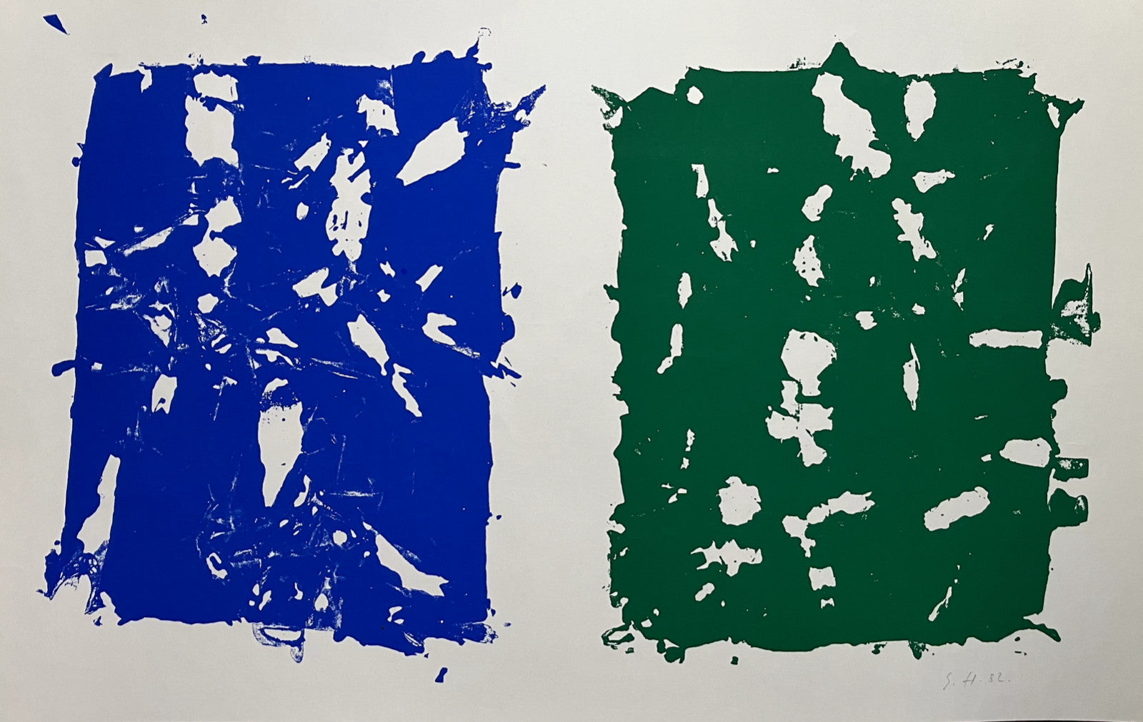 Simon Hantaï, Sérigraphie, 1984