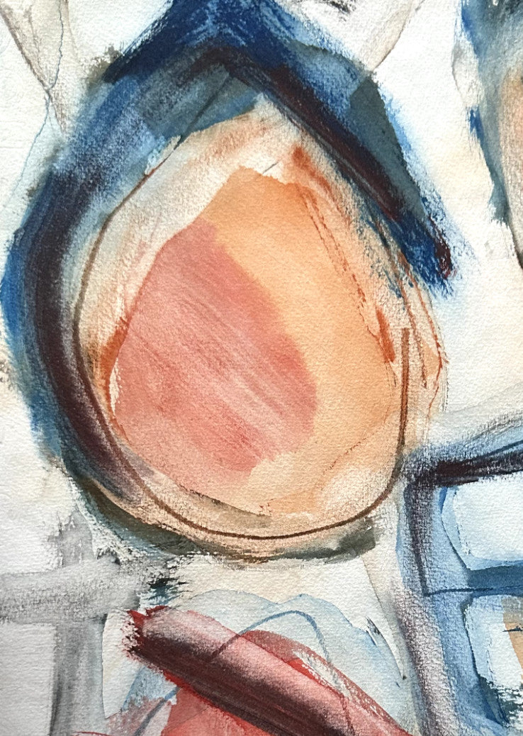 Guido Llinas Encre et aquarelle signée 1977 Los Once · Abstraction cubaine
