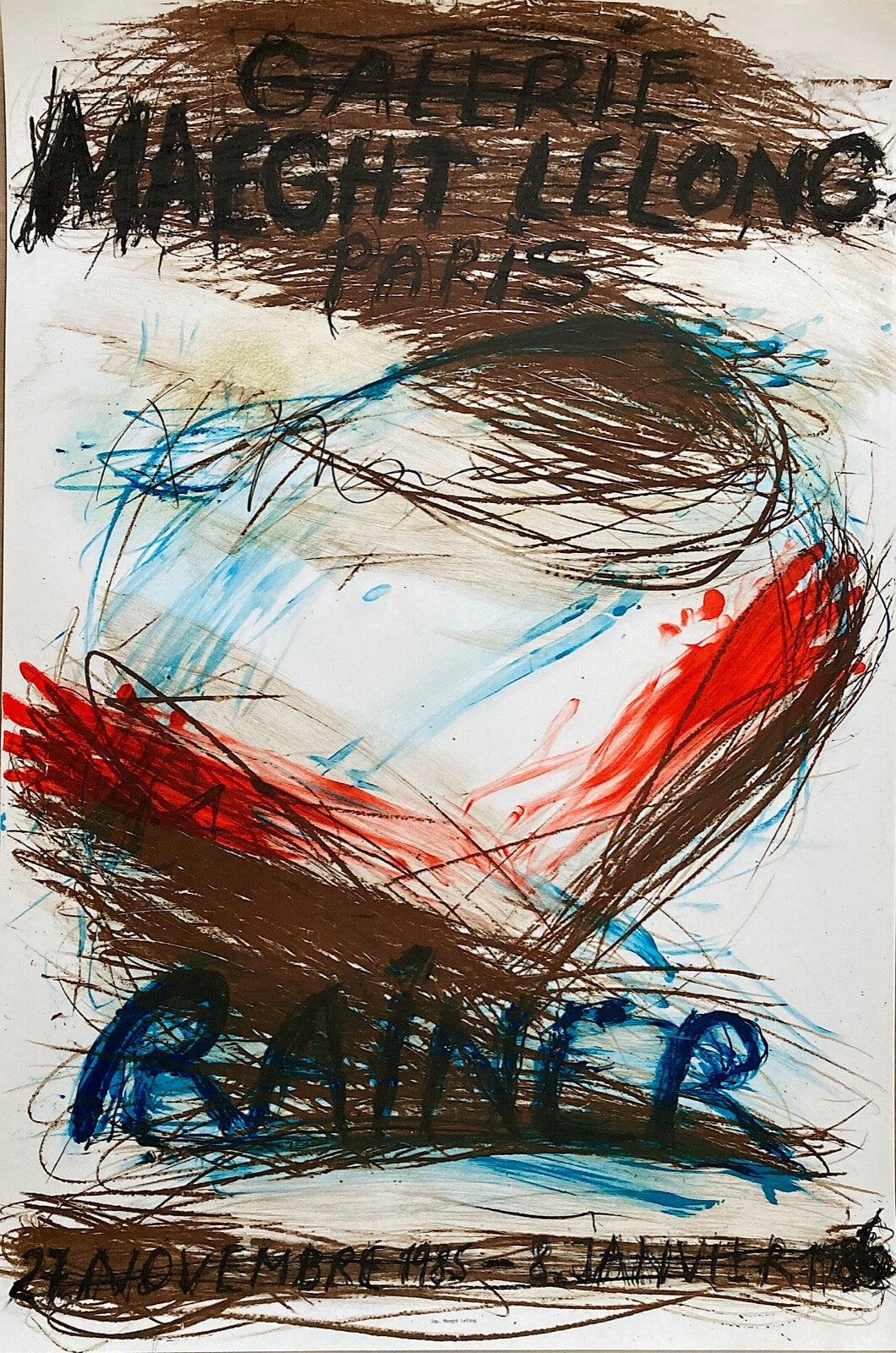 Arnulf Rainer, Affiche, lithographie, 1986