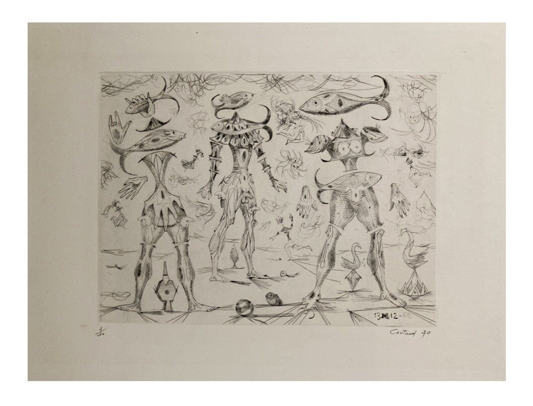 Lucien Coutaud, Gravure originale, 1970