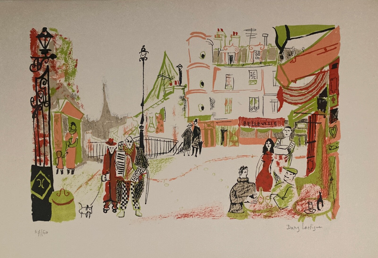 Dany Lartigue, Lithographie, 1972
