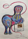 Raquel Forner Pastell auf Papier signiert 1979 argentinische Malerei, Symbolismus, Kunst