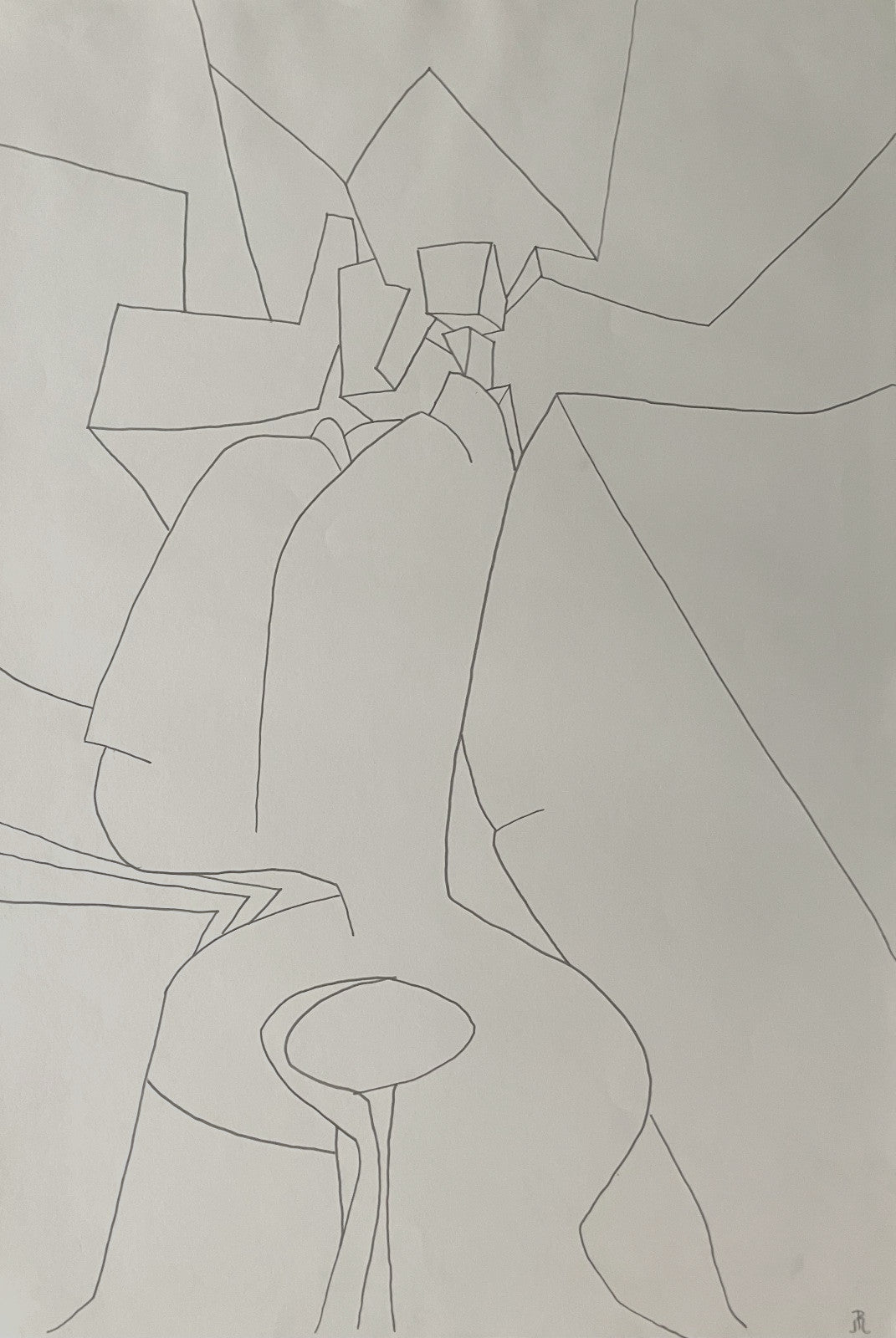 Robert Müller, Dessin au crayon, 1970