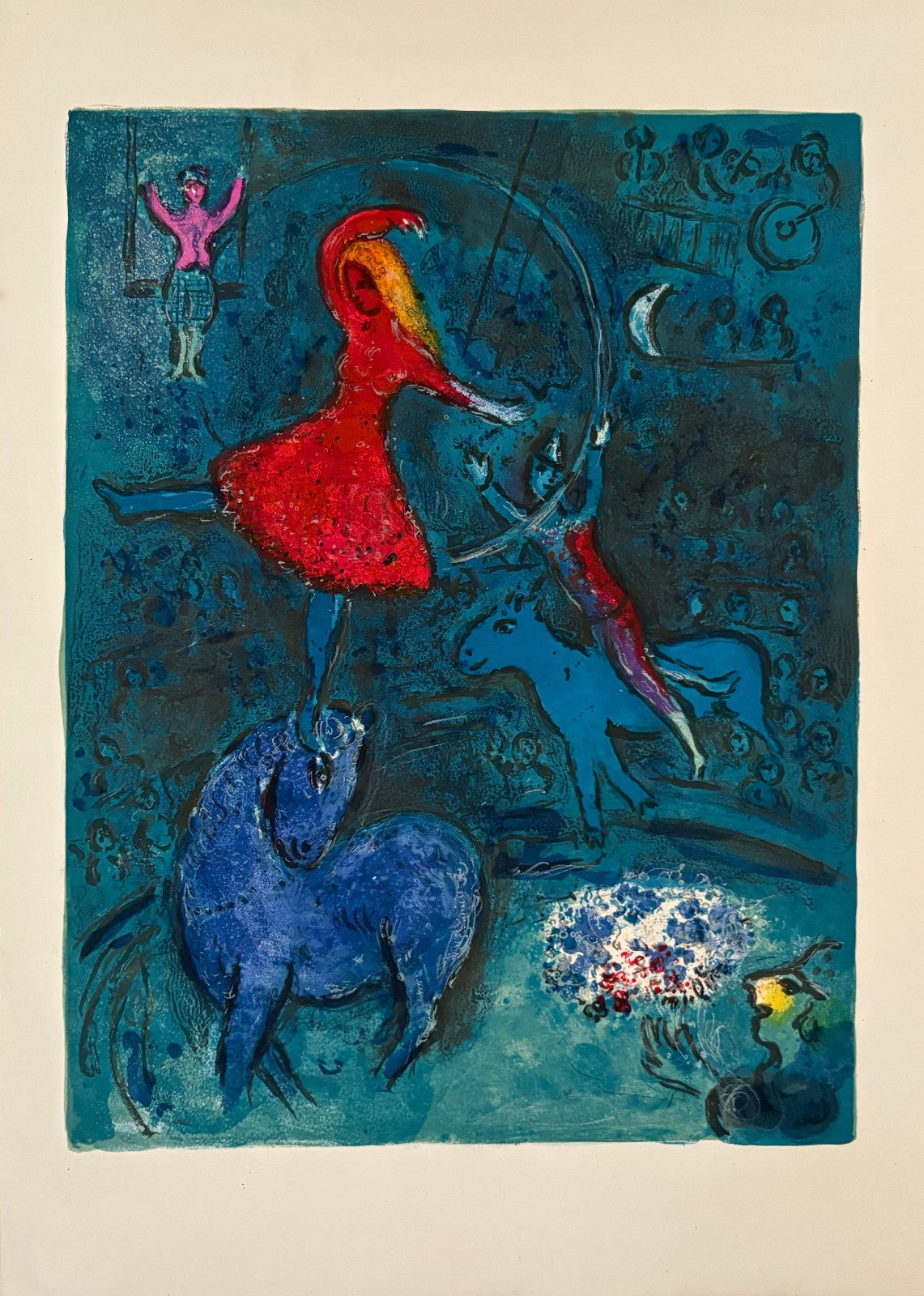 Marc Chagall Lithografie 1967, "Le Cirque", poetischer Surrealismus, Symbolismus